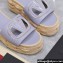 Valentino Heel 8.5cm Platform 5.5cm Vlogo Cut-Out Slide Wedge Sandals Espadrilles in calfskin leather Lilac 2024