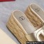 Valentino Heel 8.5cm Platform 5.5cm Vlogo Cut-Out Slide Wedge Sandals Espadrilles in calfskin leather Gold 2024