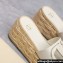 Valentino Heel 8.5cm Platform 5.5cm Vlogo Cut-Out Slide Wedge Sandals Espadrilles in calfskin leather White 2024