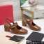 Valentino Heel 6.5cm VLogo Locker Mary-Jane slingback pumps in calfskin MIRRORED Silver 2024