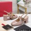Valentino Heel 6.5cm VLogo Locker Mary-Jane slingback pumps in calfskin Nude Pink 2024