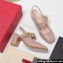 Valentino Heel 6.5cm VLogo Locker Mary-Jane slingback pumps in calfskin Nude Pink 2024