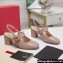 Valentino Heel 6.5cm VLogo Locker Mary-Jane slingback pumps in calfskin Nude Pink 2024