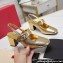 Valentino Heel 6.5cm VLogo Locker Mary-Jane slingback pumps in calfskin MIRRORED Gold 2024