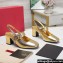 Valentino Heel 6.5cm VLogo Locker Mary-Jane slingback pumps in calfskin MIRRORED Gold 2024