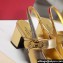 Valentino Heel 6.5cm VLogo Locker Mary-Jane slingback pumps in calfskin MIRRORED Gold 2024