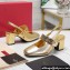 Valentino Heel 6.5cm VLogo Locker Mary-Jane slingback pumps in calfskin MIRRORED Gold 2024