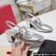 Valentino Heel 6.5cm VLogo Locker Mary-Jane slingback pumps in calfskin MIRRORED Silver 2024