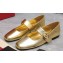 Valentino VLogo Locker Mary-Jane ballerinas in calfskin MIRRORED Gold 2024