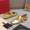 Valentino VLogo Locker Mary-Jane ballerinas in calfskin MIRRORED Gold 2024