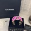 Chanel Metal, Calfskin & Resin Cuff Bracelet ABE038 Gold, Black & Purple 2024