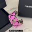 Chanel Metal, Calfskin & Resin Cuff Bracelet ABE038 Gold, Black & Purple 2024