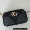 Gucci GG Marmont small shoulder bag 798715 Black matelassé chevron leather 2024