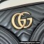 Gucci GG Marmont small shoulder bag 798715 Black matelassé chevron leather 2024