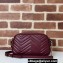 Gucci GG Marmont small shoulder bag 798715 Burgundy matelassé chevron leather 2024