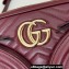 Gucci GG Marmont small shoulder bag 798715 Burgundy matelassé chevron leather 2024