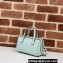 Gucci GG super mini top handle bag leather 790130 Light Green 2024