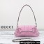 Gucci Horsebit Chain small shoulder bag 764339 iridescent quilted chevron leather Pink 2024