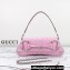 Gucci Horsebit Chain medium shoulder bag 764255 iridescent quilted chevron leather Pink 2024