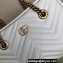Gucci GG Marmont small tote bag 779727 White matelassé chevron leather 2024
