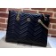 Gucci GG Marmont medium tote bag 779724 Black matelassé chevron leather 2024