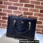 Gucci GG Marmont medium tote bag 779724 Black matelassé chevron leather 2024