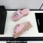 Chanel Platform Pearl and Crystal CC Logo Shearling Mules Pink 2024