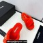 Chanel Platform CC Logo Shearling Mules Red 2024