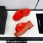 Chanel Platform CC Logo Shearling Mules Red 2024