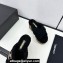 Chanel Platform CC Logo Shearling Mules Black 2024