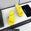 Chanel Platform CC Logo Shearling Mules Yellow 2024