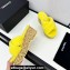 Chanel Platform CC Logo Shearling Mules Yellow 2024