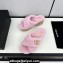 Chanel Platform CC Logo Shearling Mules Pink 2024