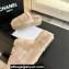 Chanel Platform CC Logo Shearling Fur Mules Beige 2024