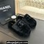 Chanel Platform CC Logo Shearling Fur Mules Black 2024