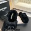 Chanel Platform CC Logo Shearling Fur Mules Black 2024