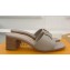 Louis Vuitton Heel 5cm LV Capri Mules Calf leather Gray 2024