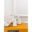 Louis Vuitton Heel 9cm Shake Sandals Perforated calf leather White 2024