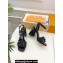 Louis Vuitton Heel 9cm Shake Sandals Perforated calf leather Patent Black 2024