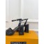 Louis Vuitton Heel 9cm Shake Sandals Perforated calf leather Patent Black 2024