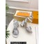Louis Vuitton Heel 9cm Shake Sandals Perforated calf leather Silver 2024