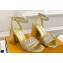 Louis Vuitton Heel 9cm Shake Sandals Perforated calf leather Gold 2024