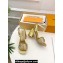 Louis Vuitton Heel 9cm Shake Sandals Perforated calf leather Gold 2024