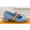 Louis Vuitton Heel 3.5cm Romy Mary Jane Pumps Denim Blue 2024