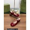 Gucci Heel 5.5cm Women's Horsebit pumps 801893 in patent leather Red 2024