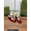 Gucci Heel 5.5cm Women's Horsebit pumps 801893 in patent leather Red 2024