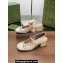 Gucci Heel 5.5cm Women's Horsebit pumps 801893 in patent leather White 2024