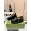 Gucci Heel 5cm Women's Horsebit wedge loafers 794316 in Leather Black 2024