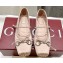 Gucci Satin Horsebit Ballet Flats with Bow Nude 2024
