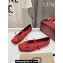Gucci Satin Horsebit Ballet Flats with Bow Red 2024